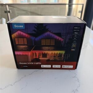 Govee Icicle Lights, Smart RGBIC Lights for Outside, 33 ft, BNIB